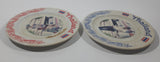 Set of Vintage World Travel Service Limited Thailand 6" Plates with Man and Woman Photos On Them