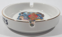 Vintage Las Vegas Ernie's Butts 4 1/2" Ceramic Ash Tray with Gold Trim