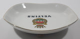 Vintage Fisher & Co 8633 Rodental Porzellanfabrik Veltins Beer 5 1/4" Porcelain Ash Tray with Gold Trim