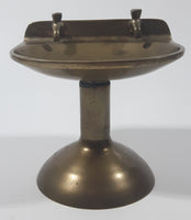 Vintage Pedestal Sink Shaped 4 3/8" Tall Brass Metal Soap Dish