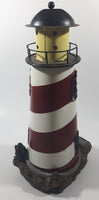 Solar Red and White Lighthouse Shaped 13 1/4" Tall Metal and Resin Not Working