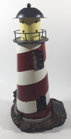 Solar Red and White Lighthouse Shaped 13 1/4" Tall Metal and Resin Not Working