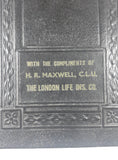 Vintage  The London Life Insurance Company "Personal Papers" Black Vinyl Folder Compliments Of H.R. Maxwell, C.L.U.