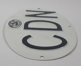 Rare Antique CAA Canadian Automobile Association Oval Shaped Porcelain Enamel Metal Vehicle License Plate Tag CDN