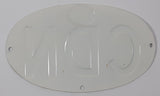 Rare Antique CAA Canadian Automobile Association Oval Shaped Porcelain Enamel Metal Vehicle License Plate Tag CDN