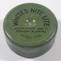 Antique White's Nite Lite Candle Wick Tin Metal Can