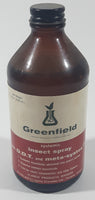 Vintage Elanco Products Greenfield Systemic Insect Spray 228mL 8 Fl Oz 5 1/2" Tall Brown Glass Bottle