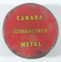 Vintage The Canada Metal Co Ltd Canada Metal Soldering Paste Red Can