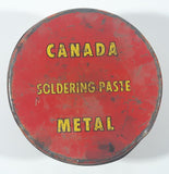 Vintage The Canada Metal Co Ltd Canada Metal Soldering Paste Red Can