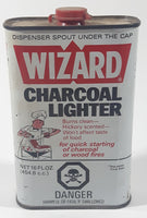 Vintage Boyle-Miwday Canada Limited Wizard Charcoal Lighter 16 Fl. Oz 454.6 c.c. Metal Can