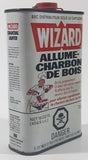 Vintage Boyle-Miwday Canada Limited Wizard Charcoal Lighter 16 Fl. Oz 454.6 c.c. Metal Can