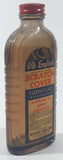 Vintage Boyle-Midway Old English Scratch Cover Furniture Polish 5 5/8" Tall Clear Embossed Glass Bottle with Paper Label