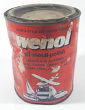 Vintage Tri-Peek International Wenol All Metal Polish 1000ml 39.3 ozs 5 1/4" Metal Can Made in W. Germany