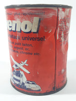 Vintage Tri-Peek International Wenol All Metal Polish 1000ml 39.3 ozs 5 1/4" Metal Can Made in W. Germany