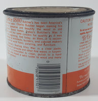 Butcher's Wax Bowling Alley Paste 16 Oz 1 Lb Orange and White Metal Can