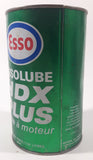 Vintage 1970s Esso Essolube HDX Plus Motor Oil Green 1.14L 1 Quart Metal Can EMPTY