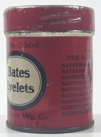 Antique Bates Eyelets 500 No. 2 Med. Small Red 2 3/8" Tall Tin Metal Can