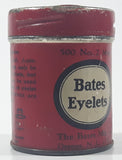 Antique Bates Eyelets 500 No. 2 Med. Small Red 2 3/8" Tall Tin Metal Can