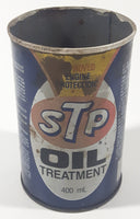 Vintage STP Oil Treatment Engine Protection 400mL 4 1/2" Tall Metal Can