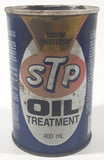 Vintage STP Oil Treatment Engine Protection 400mL 4 1/2" Tall Metal Can