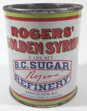 Vintage Rogers Syrup Golden Sugar Vancouver, B.C. Sugar Refinery 2lb Tin Metal Can