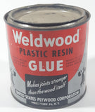 Vintage Weldwood Plastic Resin Glue 4" Tall Metal Can