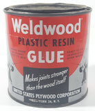 Vintage Weldwood Plastic Resin Glue 4" Tall Metal Can