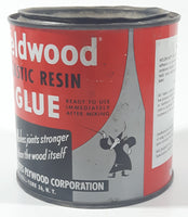 Vintage Weldwood Plastic Resin Glue 4" Tall Metal Can