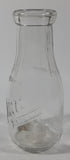 Vintage Blue Ribbon Quality Products Weaver Milk 7 1/4" Tall Embossed Clear Glass Bottle