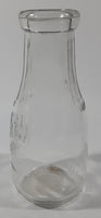 Vintage Blue Ribbon Quality Products Weaver Milk 7 1/4" Tall Embossed Clear Glass Bottle