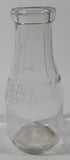 Vintage Blue Ribbon Quality Products Weaver Milk 7 1/4" Tall Embossed Clear Glass Bottle
