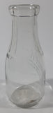 Vintage Blue Ribbon Quality Products Weaver Milk 7 1/4" Tall Embossed Clear Glass Bottle
