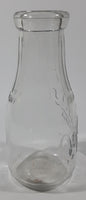 Vintage Blue Ribbon Quality Products Weaver Milk 7 1/4" Tall Embossed Clear Glass Bottle