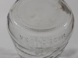 Vintage Blue Ribbon Quality Products Weaver Milk 7 1/4" Tall Embossed Clear Glass Bottle