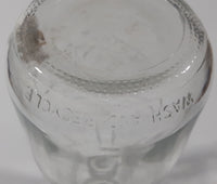 Vintage Blue Ribbon Quality Products Weaver Milk 7 1/4" Tall Embossed Clear Glass Bottle