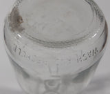 Vintage Blue Ribbon Quality Products Weaver Milk 7 1/4" Tall Embossed Clear Glass Bottle