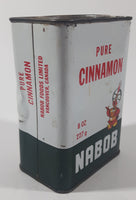 Vintage Nabob Pure Cinnamon 8 oz 227g 4 5/8" Tall Tin Metal Spice Container