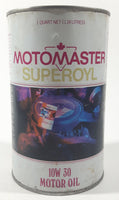 Rare Vintage Canadian Tire Motomaster Superoyl 10W 30 Motor Oil 6 1/2" Tall Metal Can