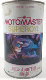 Rare Vintage Canadian Tire Motomaster Superoyl 10W 30 Motor Oil 6 1/2" Tall Metal Can