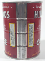 Vintage 1950s Hills Bros. Coffee One Pound Red 5 3/8" Tall Metal Can