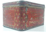 Antique T & B Renowned Half Pound Myrtle Cut Tobacco Tin Metal Container