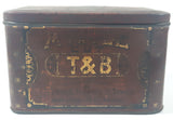 Antique T & B Renowned One Pound Myrtle Cut Tobacco Tin Metal Container