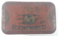 Antique T & B Renowned One Pound Myrtle Cut Tobacco Tin Metal Container