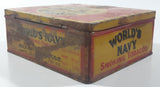 Antique Rock City Tobacco Co Ltd World's Navy Plug Cut Smoking Tobacco Tin Metal Container