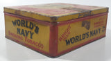 Antique Rock City Tobacco Co Ltd World's Navy Plug Cut Smoking Tobacco Tin Metal Container