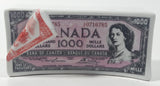 Canada Canadian $1000 One Thousand Dollar Bill Stack Shaped Ceramic Coin Bank