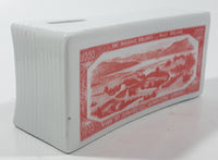 Canada Canadian $1000 One Thousand Dollar Bill Stack Shaped Ceramic Coin Bank