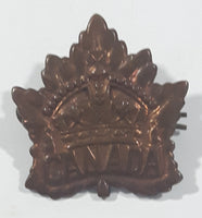 Antique WWI CEF Canadian General Service Officer Metal Hat Cap Badge