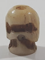 Detailed Skull Shaped Tiny 3/8" Carved Bone Pendant