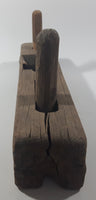 Antique Primitive Double Handle Wood Plane Tool 16" Long